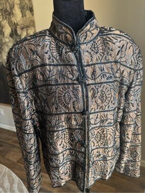 Vintage Adrianna Papell Black Evening Jacket Label Detail